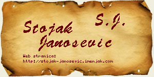 Stojak Janošević vizit kartica